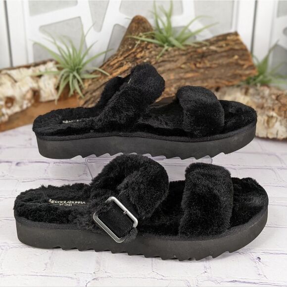 Koolaburra by UGG Furr-ah Buckle Slides Slippers - Picture 3 of 9